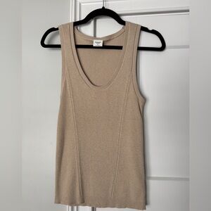 Abercrombie tan sweater knit tank top